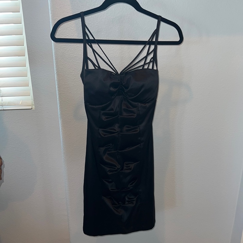 Women’s black cocktail dress